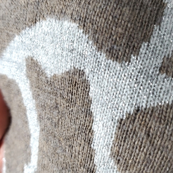 VERTIGO Brown Gray Animal Print Waterfall Cardigan Sweater M  NWT - Picture 3 of 11